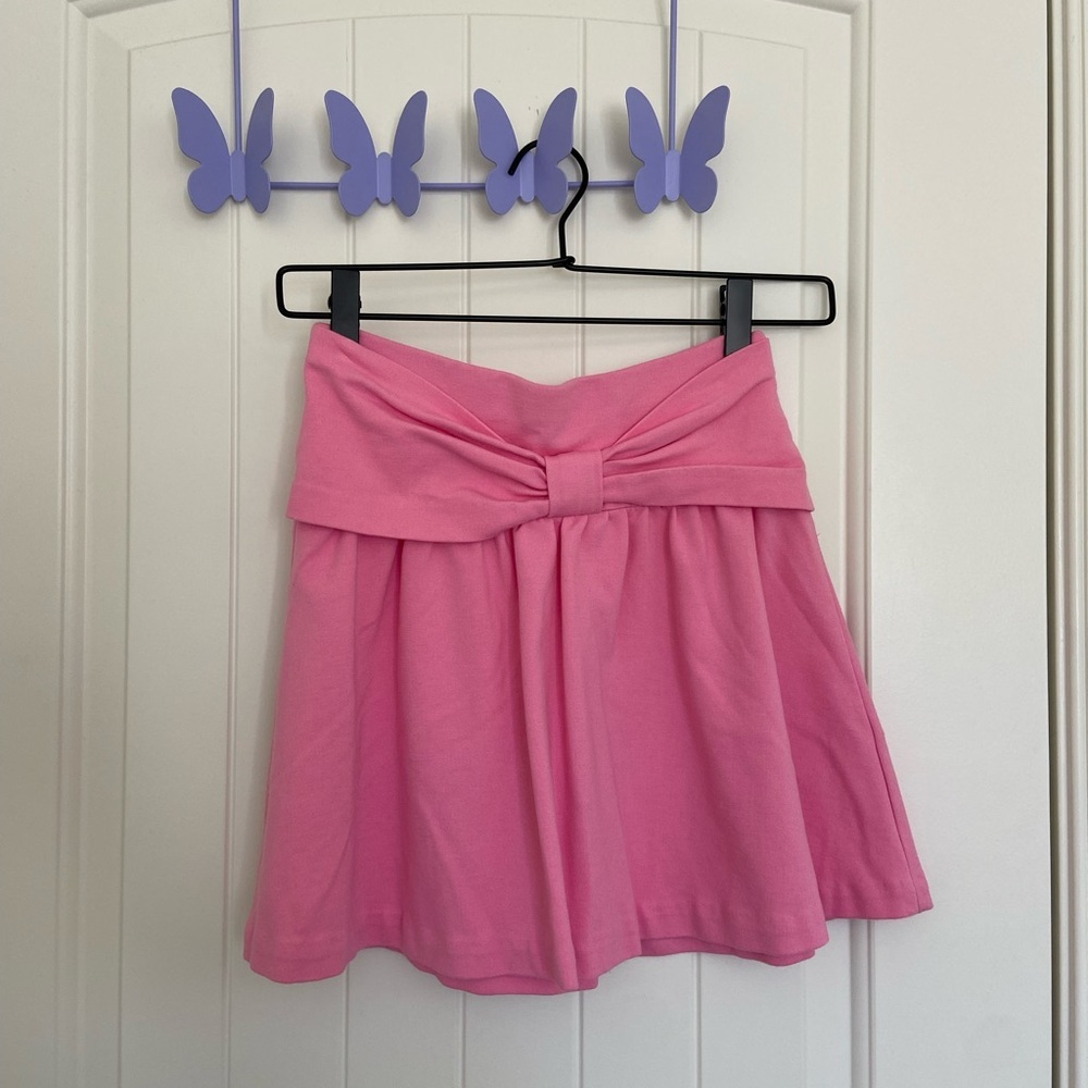 NWOT | Kate Spade girl’s stretchy knit bow decorated‎ miniskirt medium